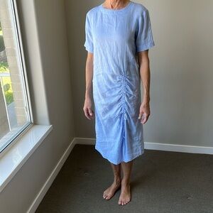 Light Blue Linen Dress from Anthropologie Size XS
